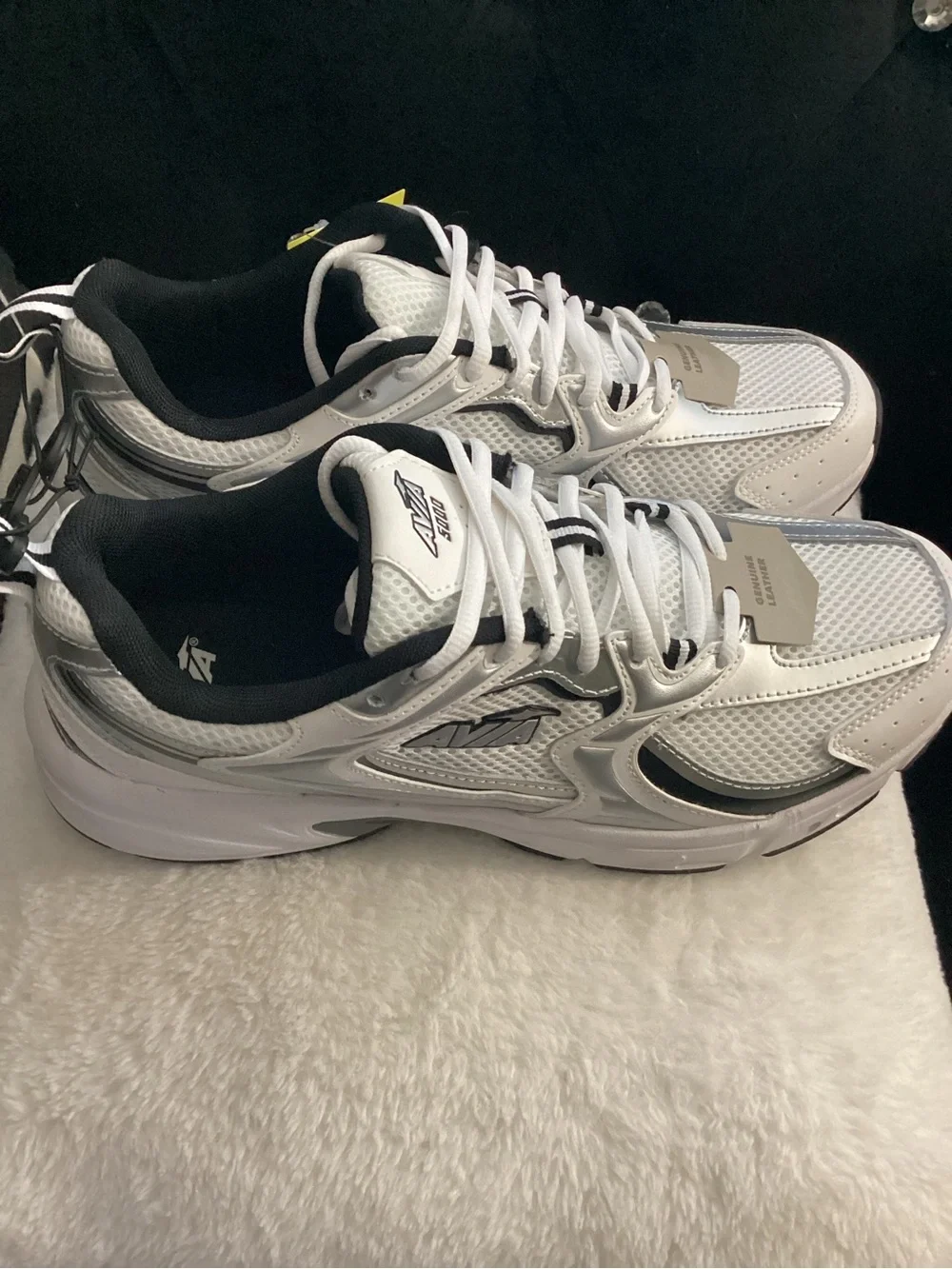 Avia White and Black Men's Athletic Sneakers